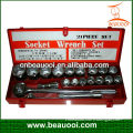 21 piece cr-v professional socket set box wrench